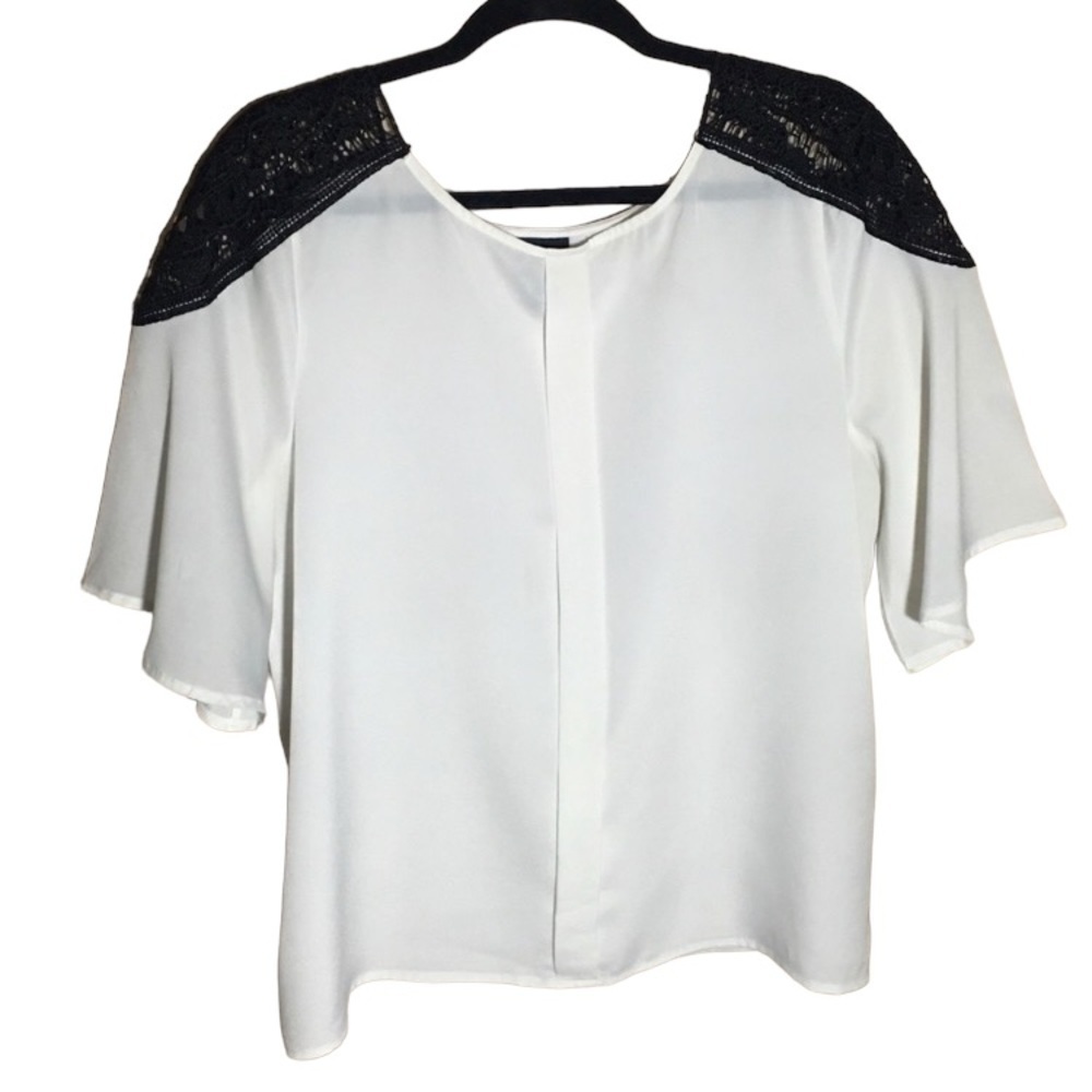 WORTHINGTON WOMEN’S TOP BLOUSE POLAR BEAR w/LACE